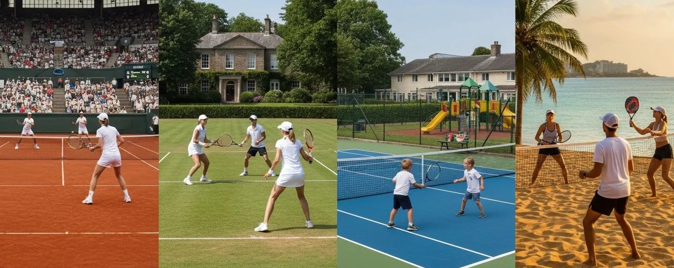 Разновидности тенниса: парный, смешанный, мини и пляжный